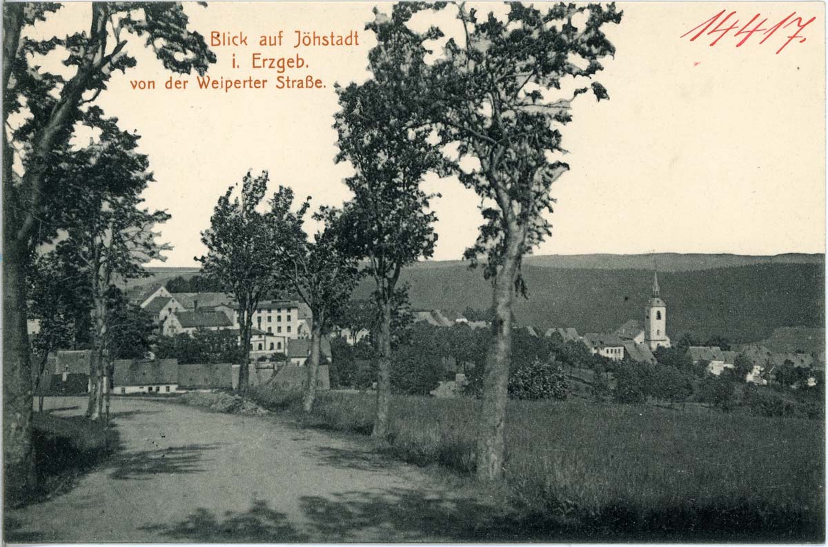 Blick auf Jöhstadt von der Weiperter Straße, 1912