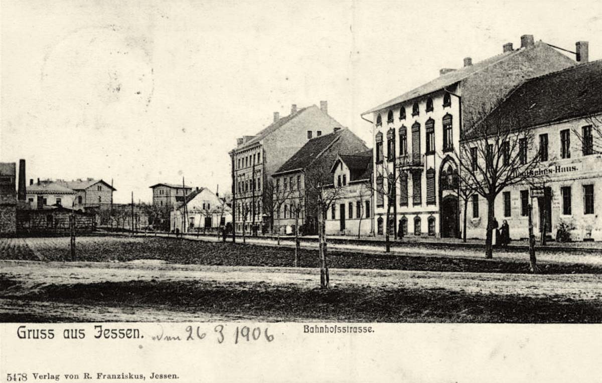 Jessen (Elster). Bahnhofstraße, 1906
