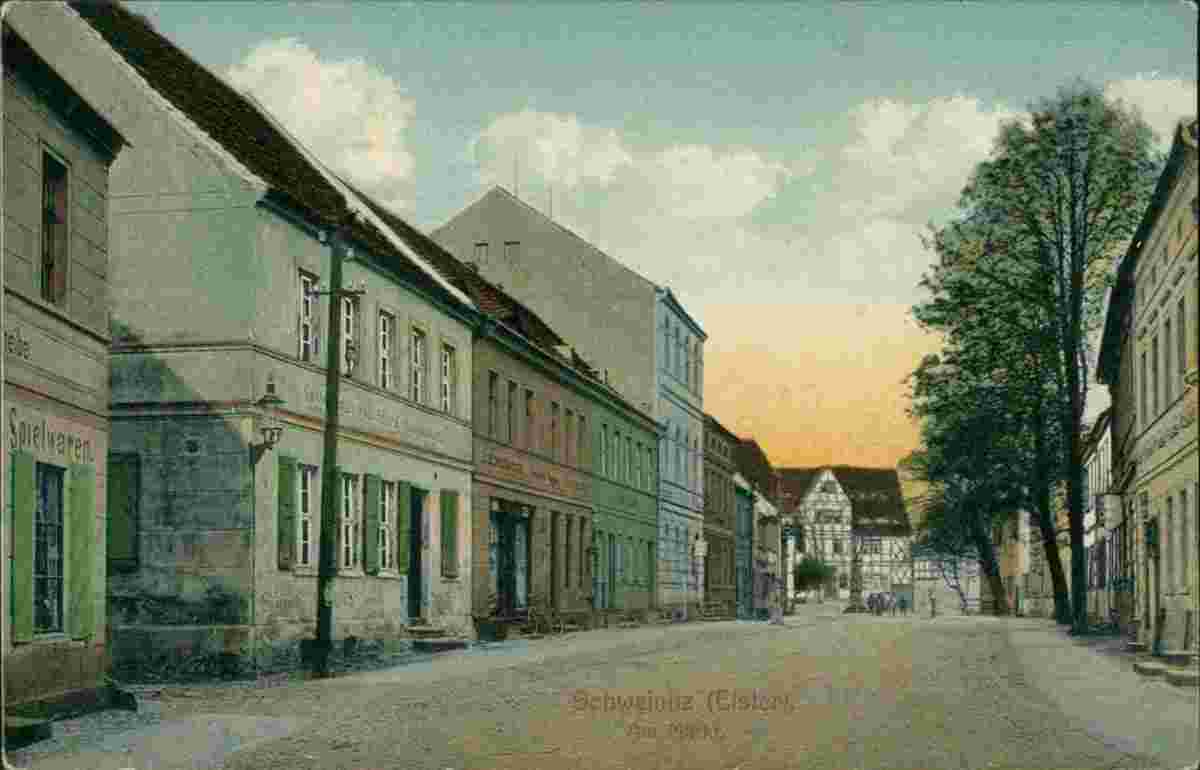 Jessen. Schweinitz - Hauptstraße und Markt, 1912