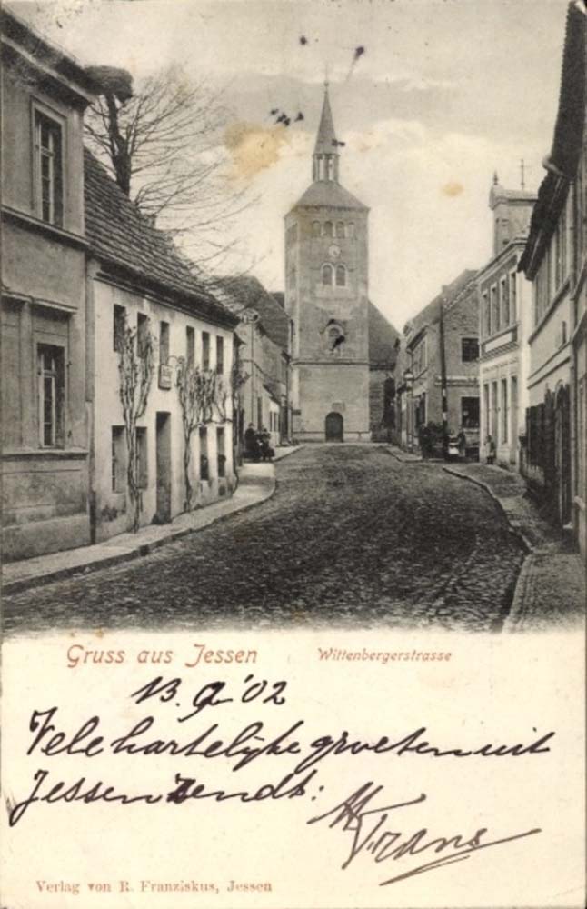 Jessen (Elster). Wittenberger Straße, Uhrenturm, 1902