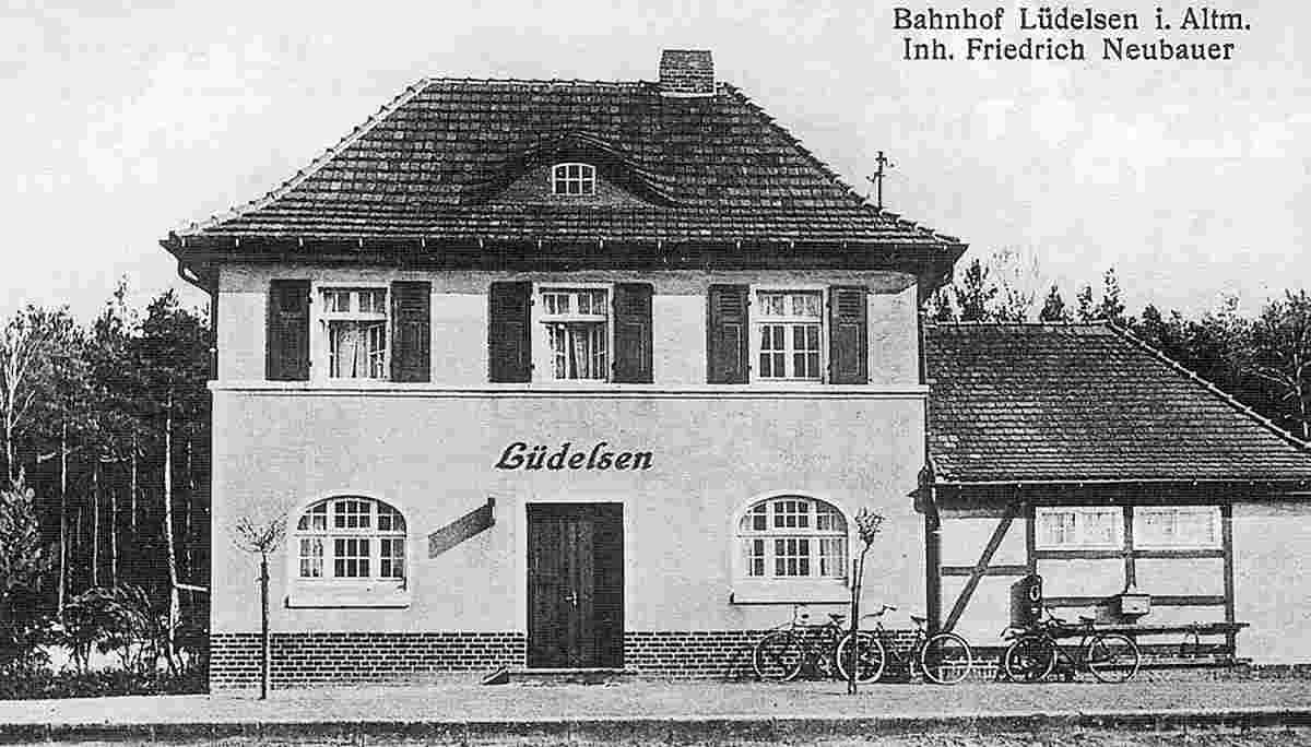 Jübar. Bahnhof Lüdelsen, Inhaber Friedrich Neubauer