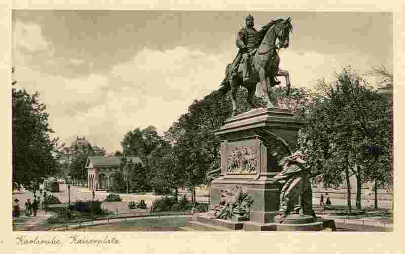 Karlsruhe. Kaiserplatz, Kaiser Wilhelm-Denkmal