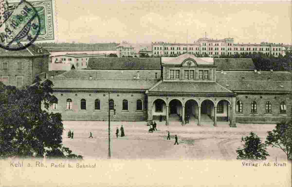 Kehl. Bahnhof - La Gare, 1910