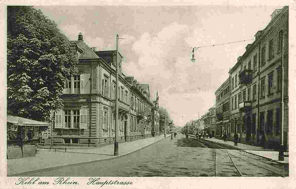 Kehl. Bank am Hauptstraße, um 1920