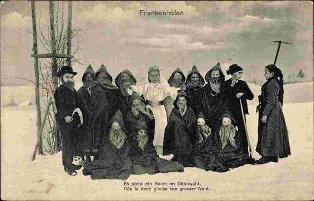 Kaltental. Frankenhofen - Kindergruppe in Kostümen, 1910