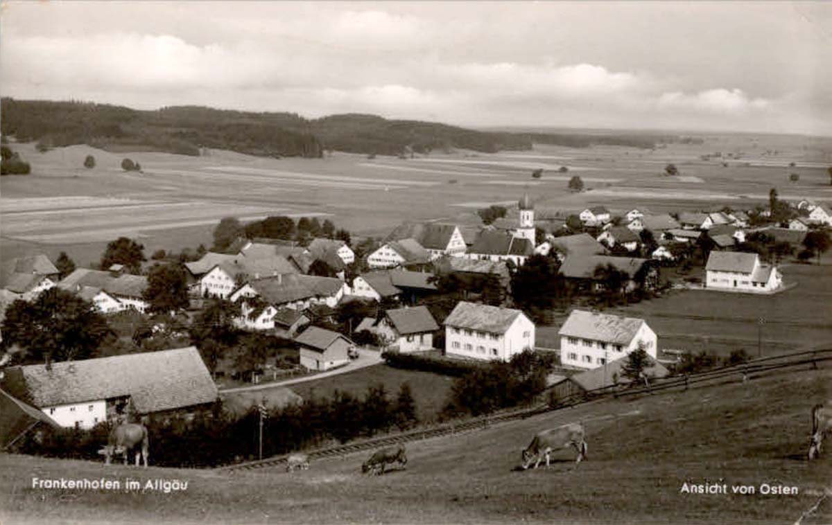 Kaltental. Panorama von Frankenhofen, 1954