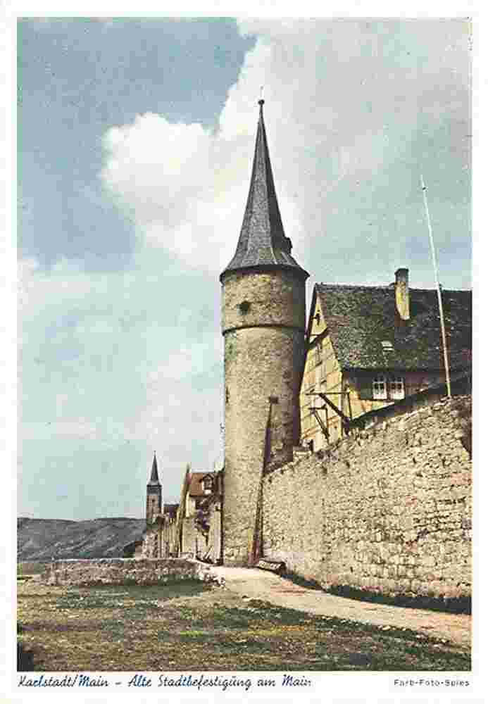 Karlstadt. Turm der alten Stadtbefestigung