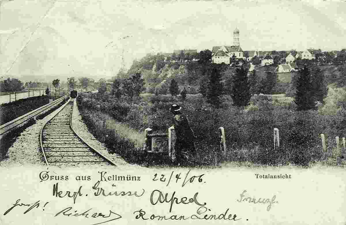 Kellmünz an der Iller. Panorama der Stadt, 1906