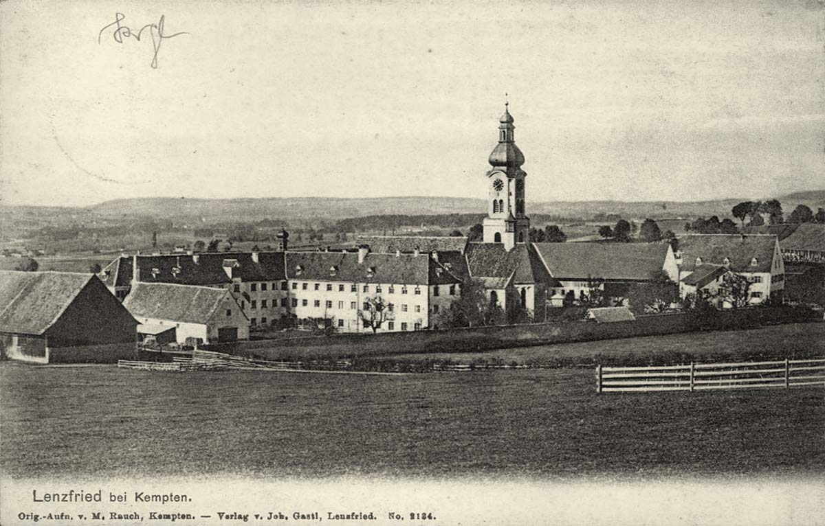 Kempten (Allgäu). Panorama von Lenzfried, 1911
