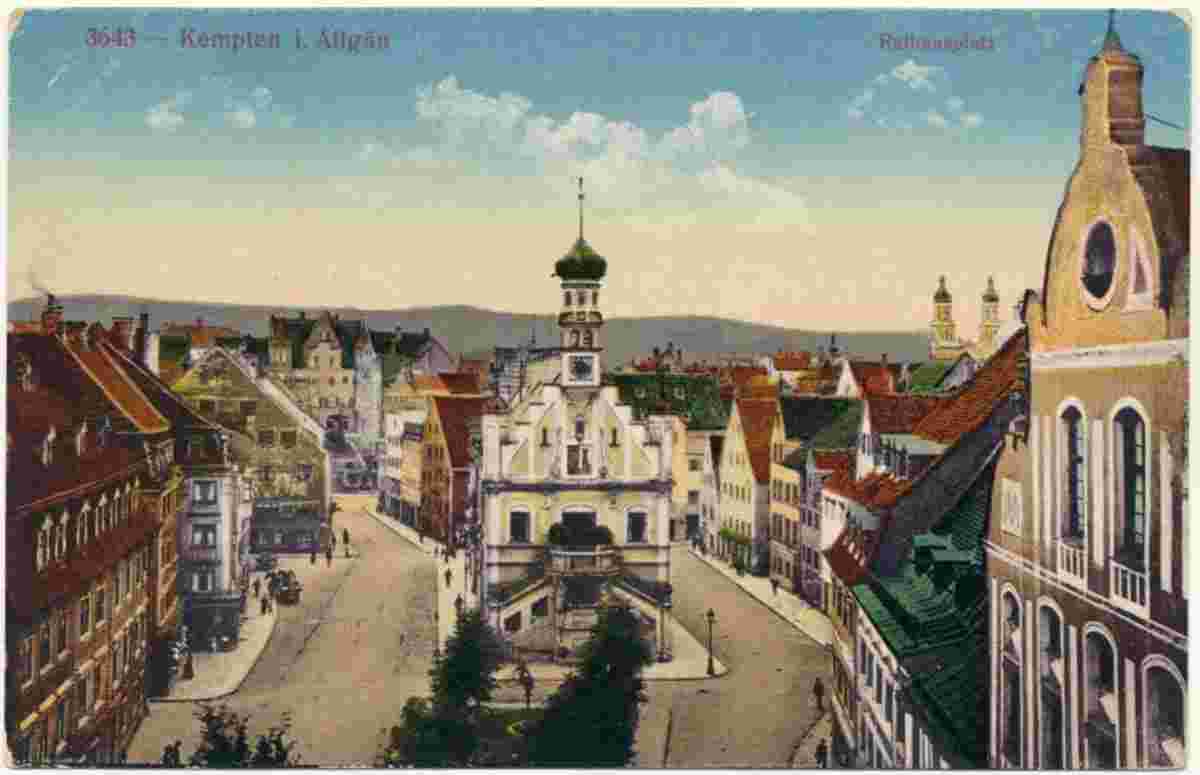 Kempten. Rathausplatz, 1924