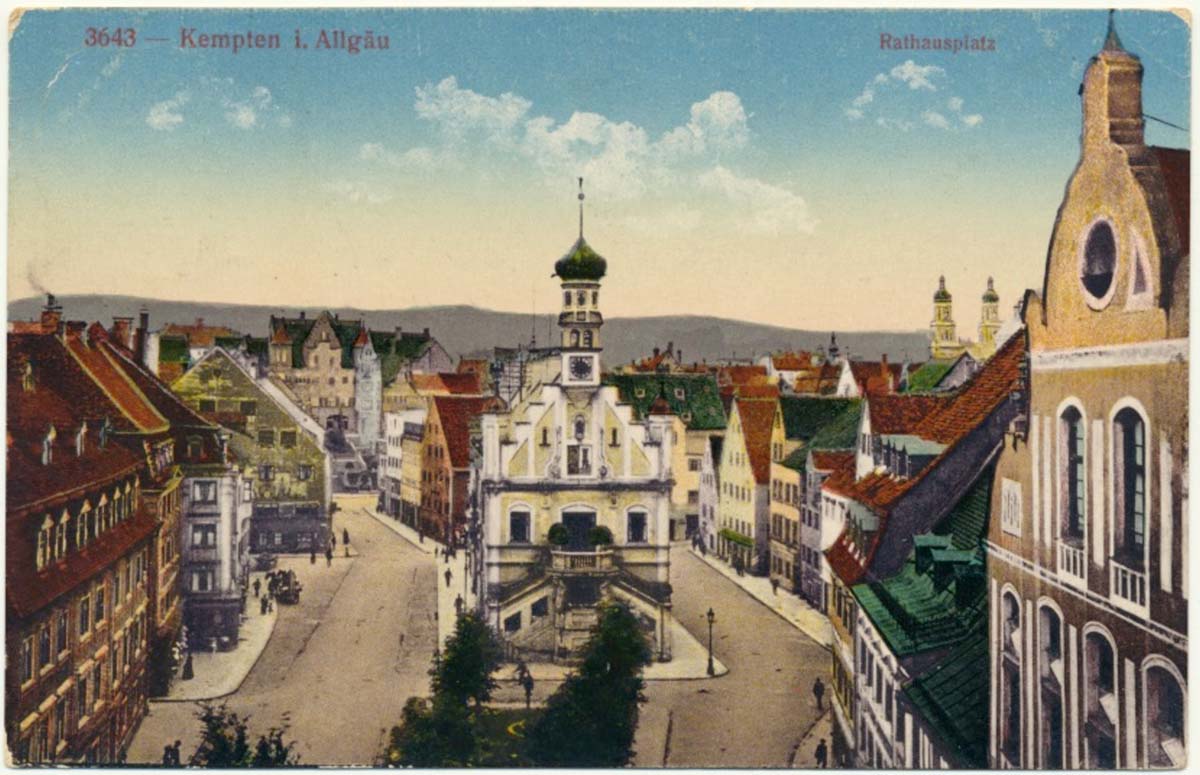 Kempten (Allgäu). Rathausplatz, 1924