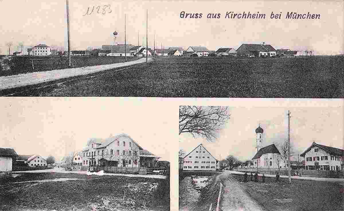 Blick auf Kirchheim bei München