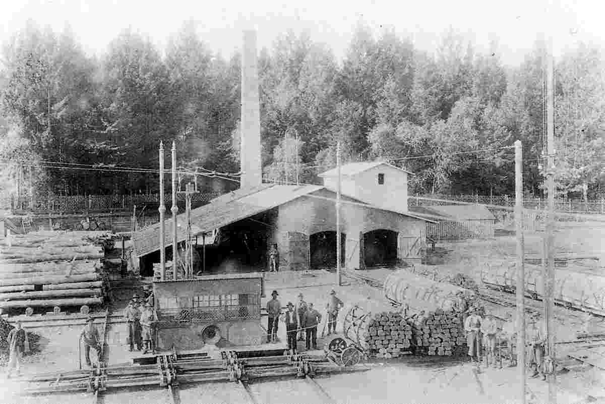 Kirchseeon. Alte Kyanisierhalle von 1869 bis 1910 im Schwellenwerk