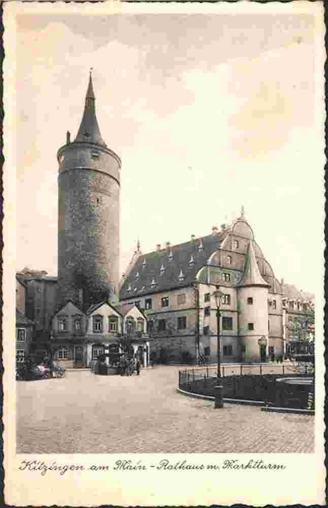 Kitzingen. Rathaus mit Marktturm, 1941