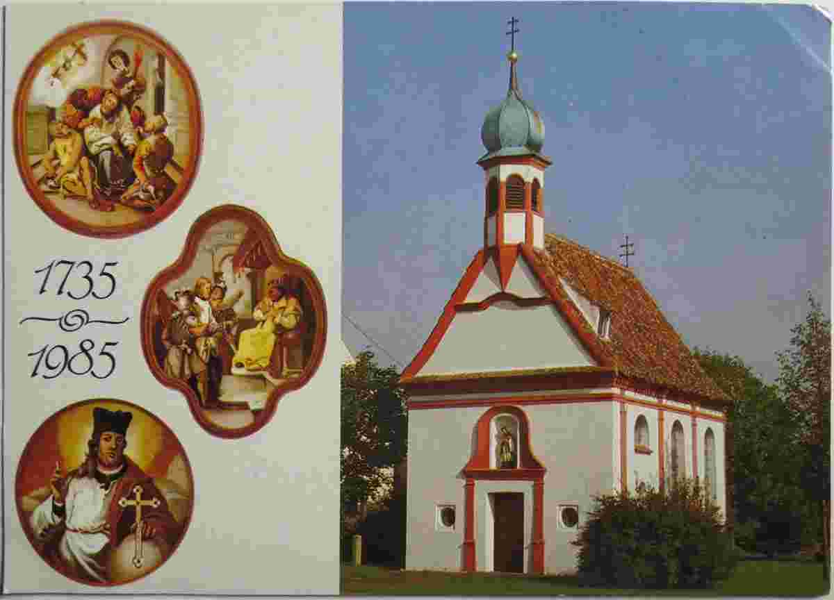Königsbrunn. Fresken aus dem Inneren der St Nepomuk-Kapelle, 1985