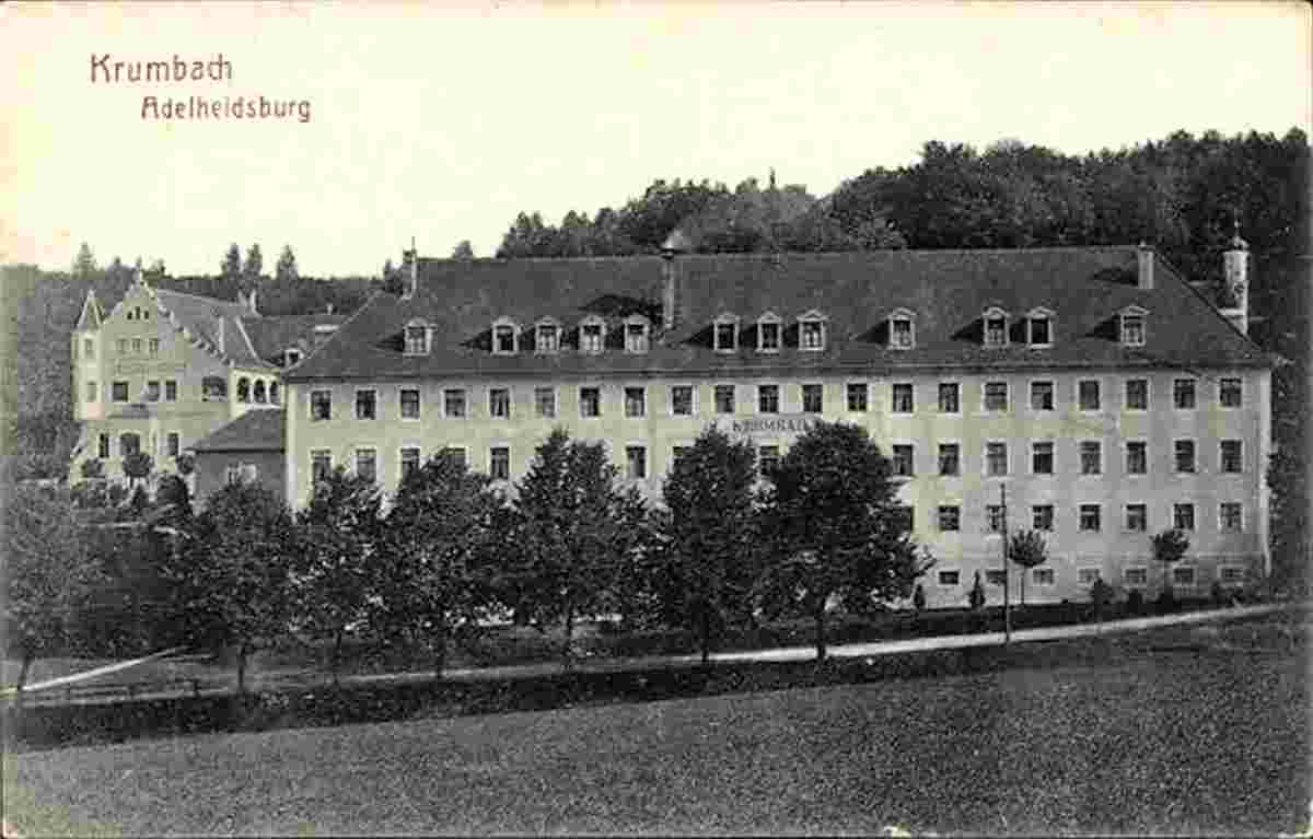 Krumbach. Blick auf Krumbad (Sanatorium)