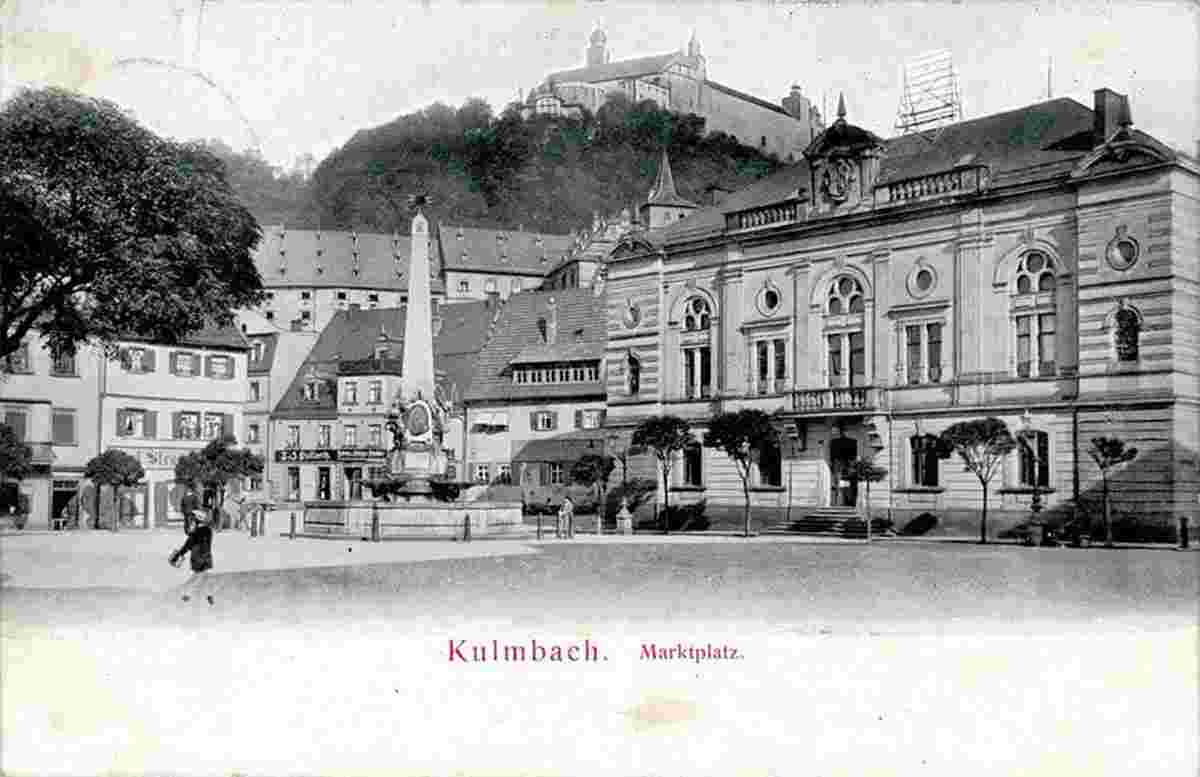 Kulmbach. Marktplatz mit Luitpold-Brunnen, 1908