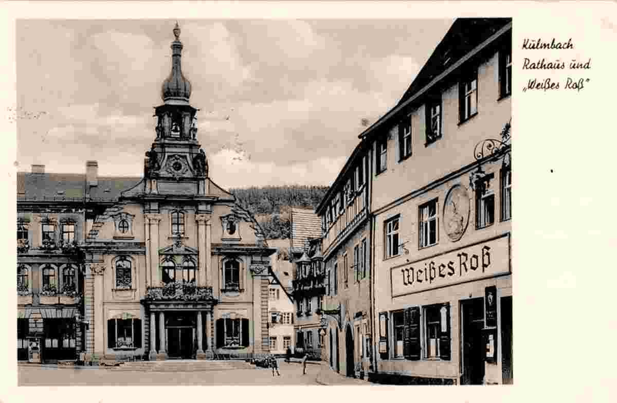 Kulmbach. Rathaus, Gasthaus 'Weißes Ross'