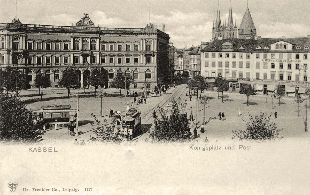 Kassel. Königsplatz und Post