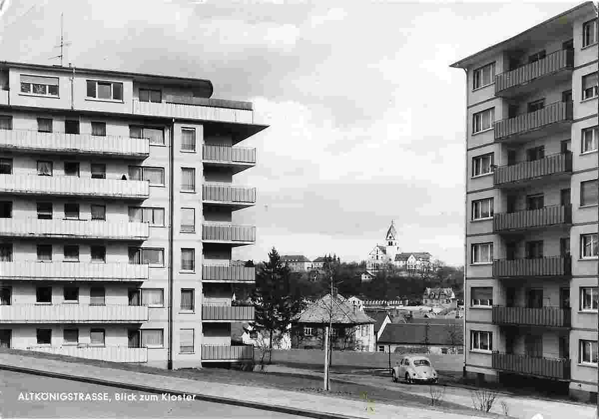 Kelkheim. Altkönigstraße, Blick zum Kloster, 1975