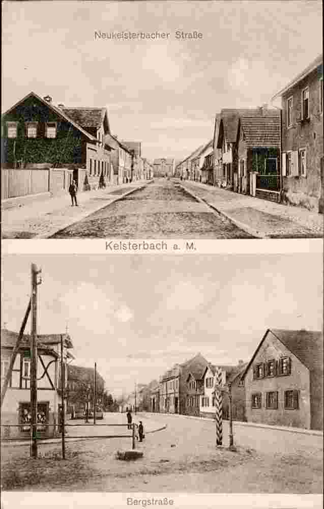 Kelsterbach. Neukelsterbacher Straße, Bergstraße, 1918