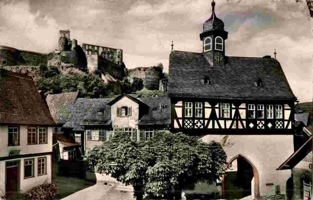 Königstein. Alten Rathaus und Burg, 1955