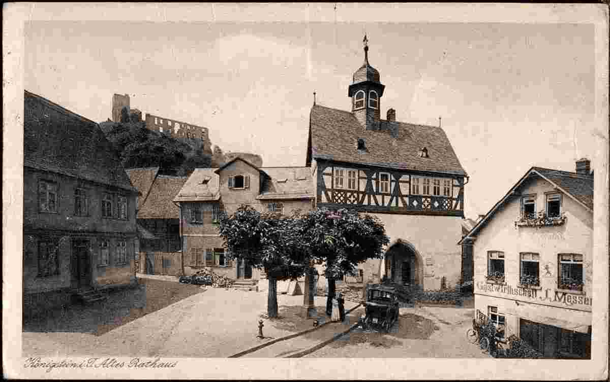 Königstein. Alten Rathaus mit Gasthaus Messer