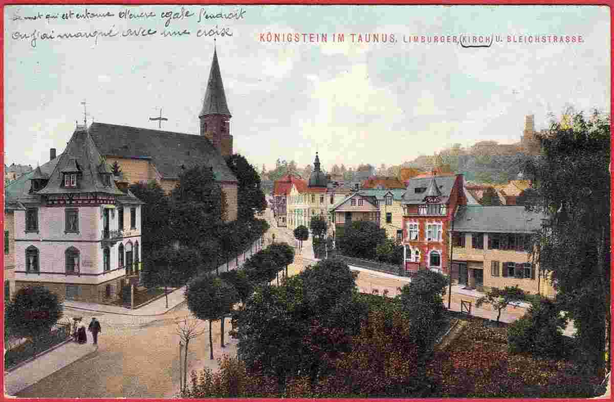 Königstein. Limburger, Kirche und Bleichstraße