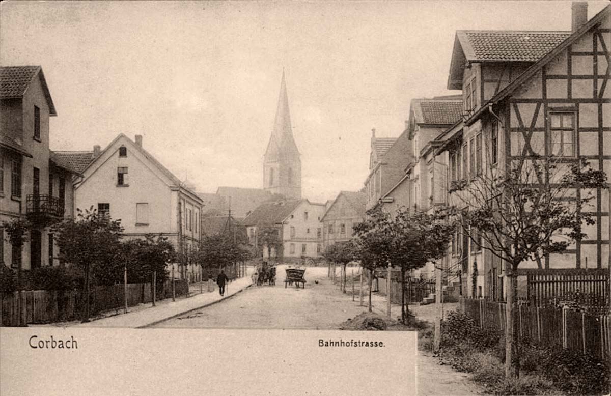 Korbach. Bahnhofstraße, 1903