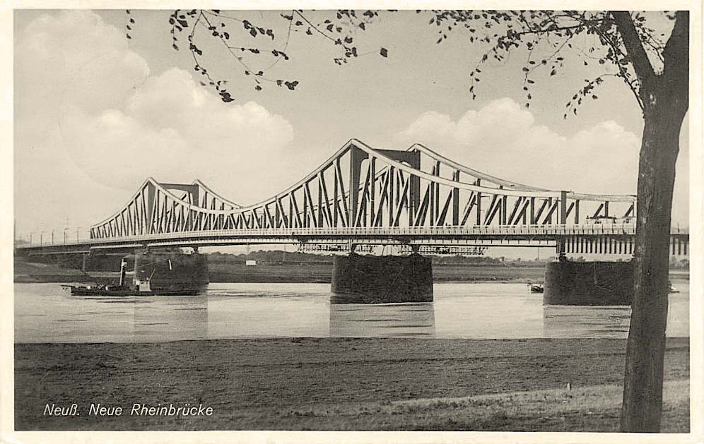 Kaarst. Neuß, Neue Rheinbrücke, 1937