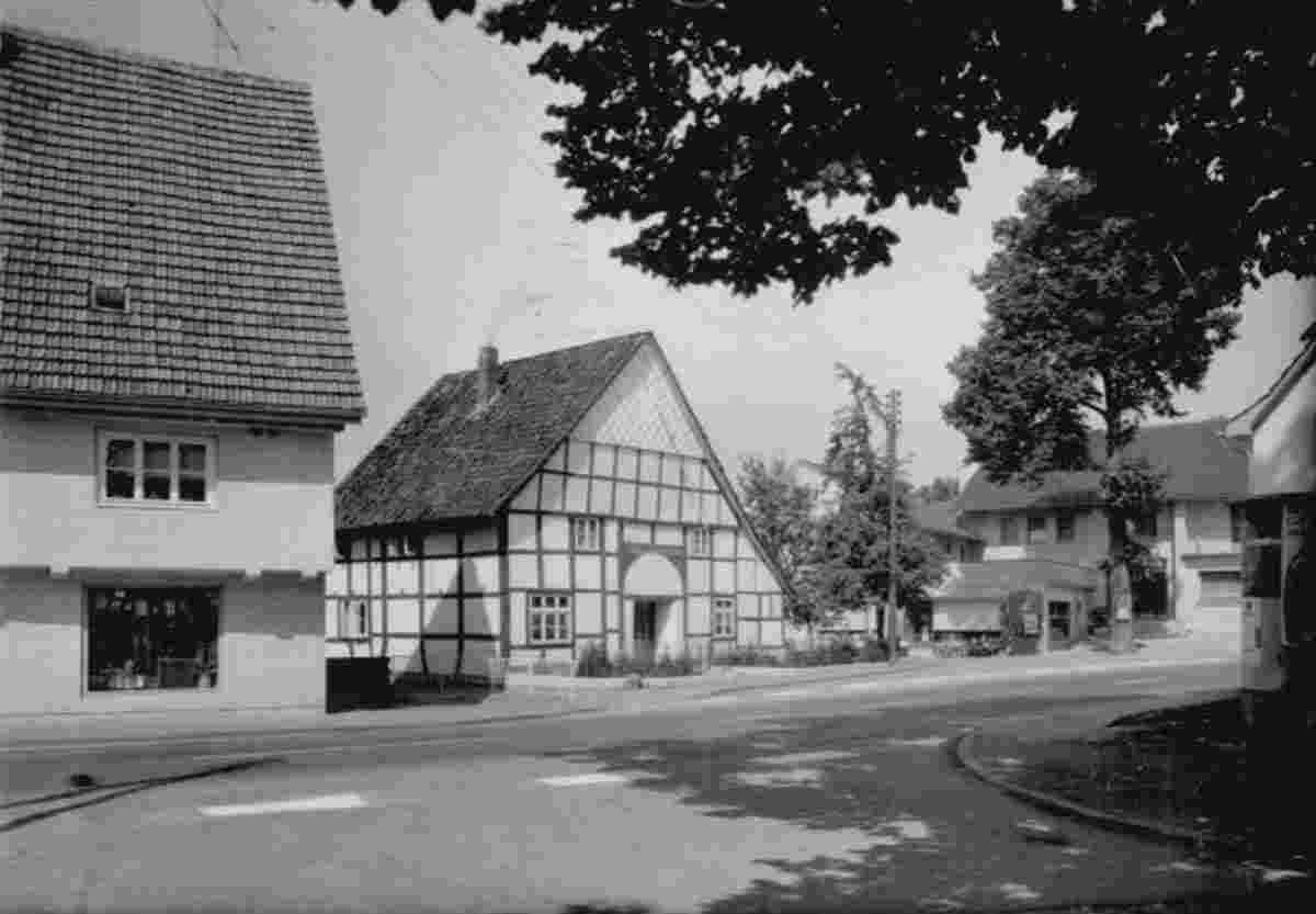 Kalletal. Langenholzhausen - Blick auf Dorf, 1966