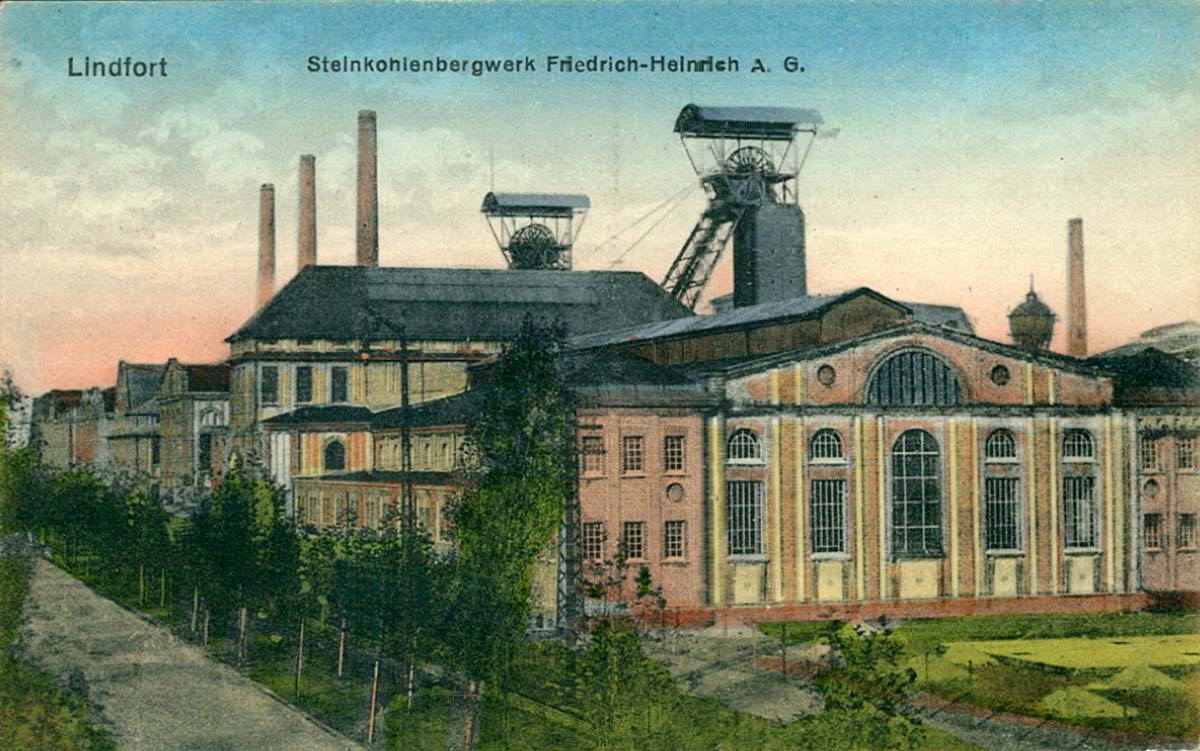 Kamp-Lintfort. Steinkohlenbergwerk Friedrich-Heinrich AG, Zeche, 1919
