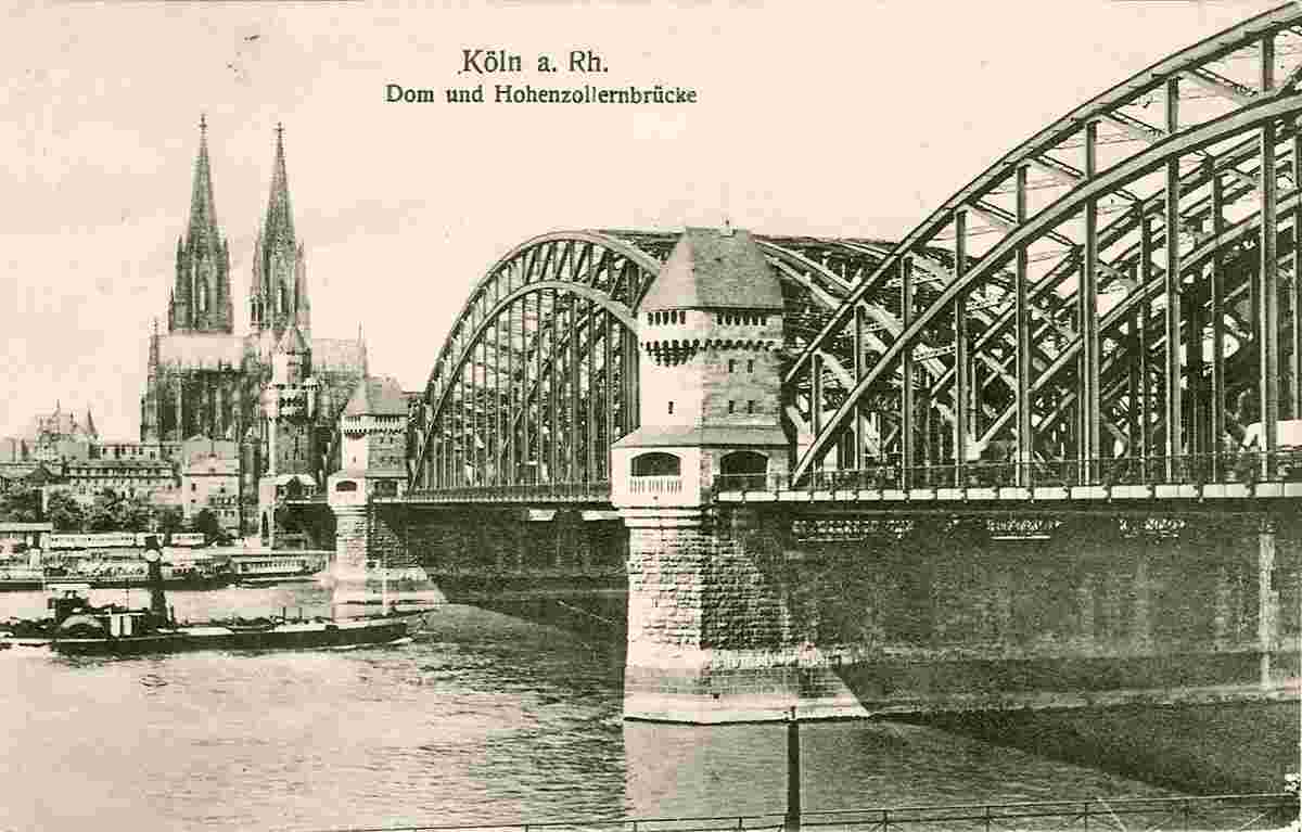 Köln. Hohenzollernbrücke und Kathedral
