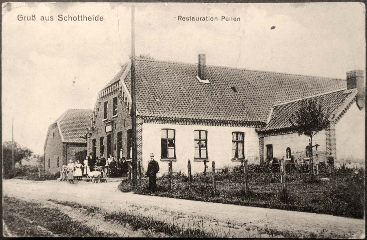 Kranenburg (Niederrhein). Schottheide - Restauration Peilen, 1915