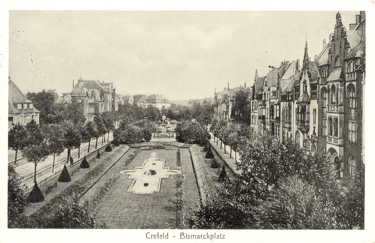 Krefeld. Bismarckplatz, 1917