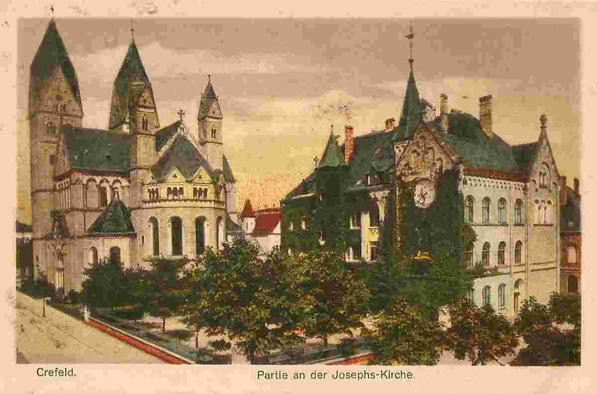 Krefeld. Partie an der Josefskirche, 1923