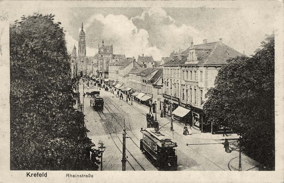 Krefeld. Rheinstraße, 1918