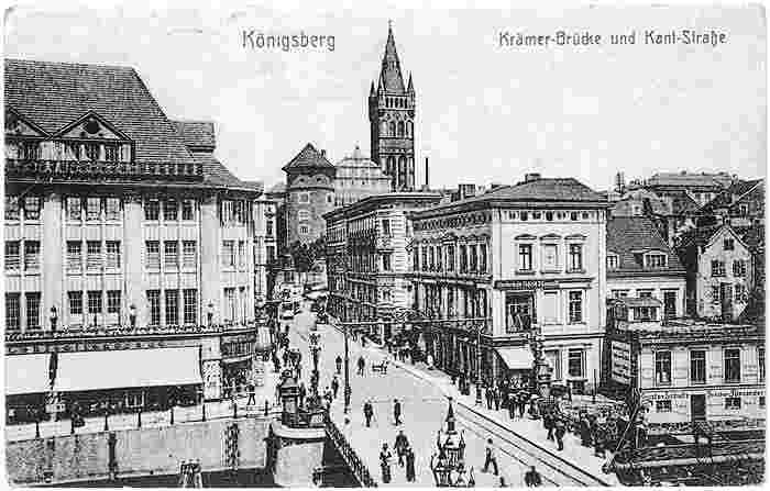 Königsberg. Kramer-Brücke und Kant-Straße