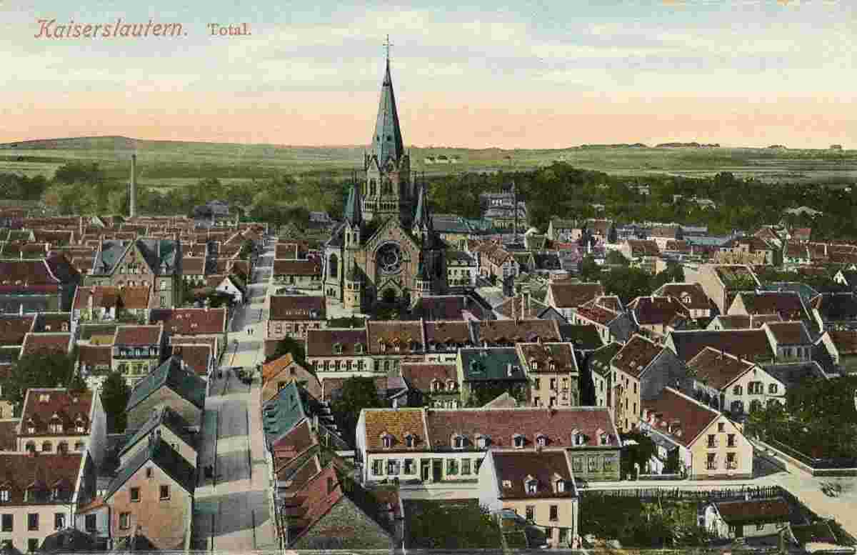 Kaiserslautern. Panorama der Stadt