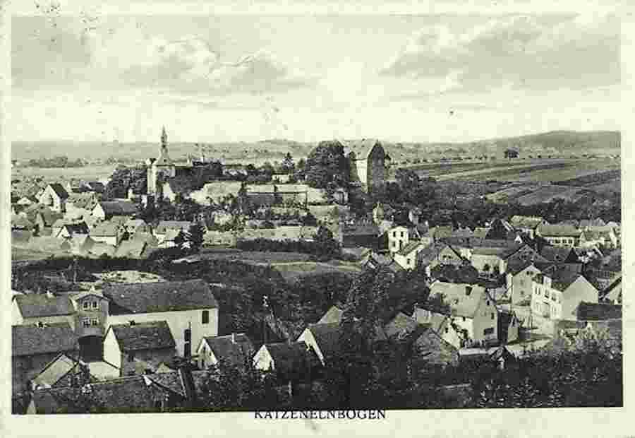 Katzenelnbogen. Panorama der Stadt