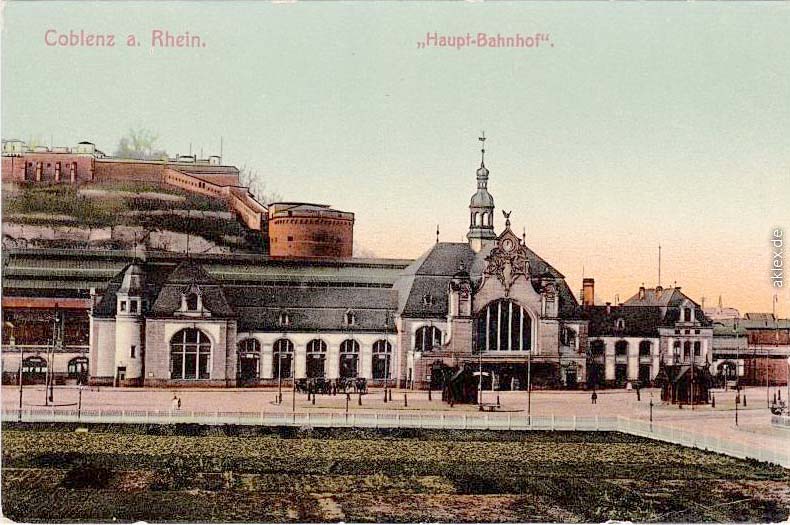 Koblenz (Coblenz). Hauptbahnhof, 1907