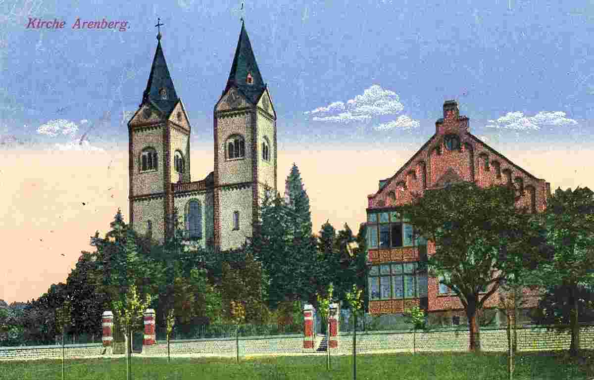 Koblenz. Kirche von Westen, 1917