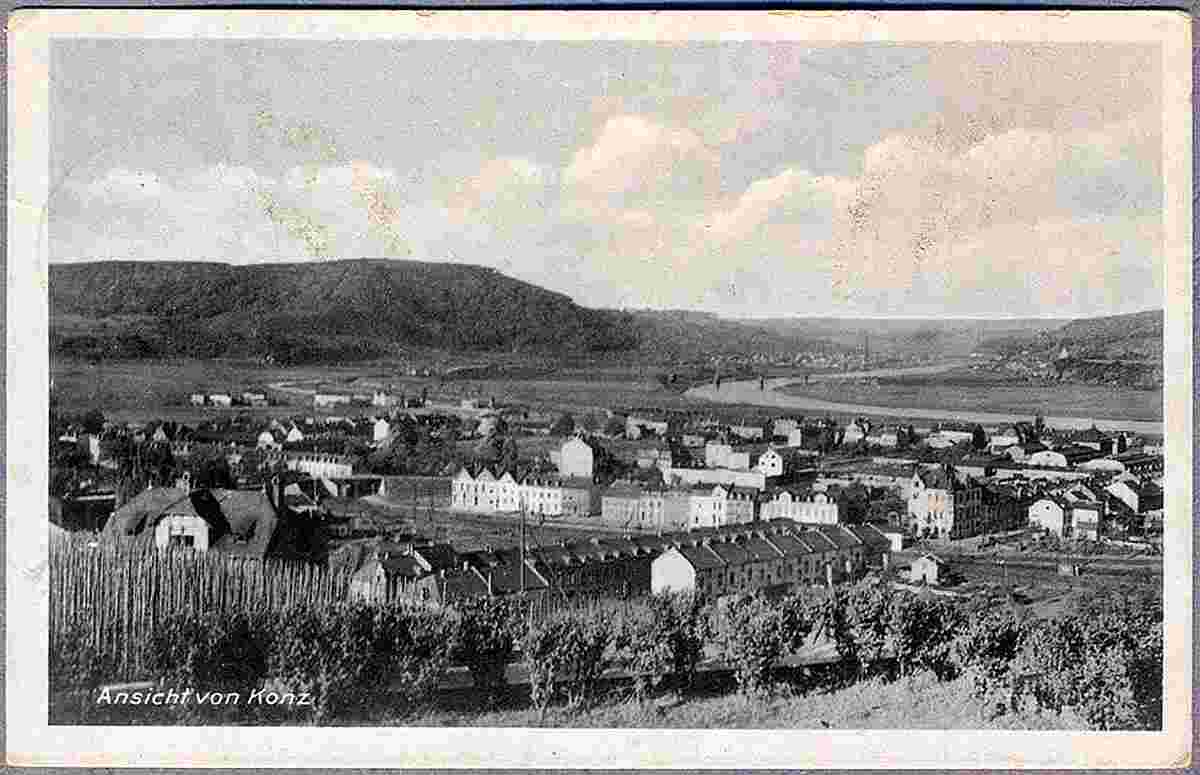 Konz. Panorama der Stadt, 1941