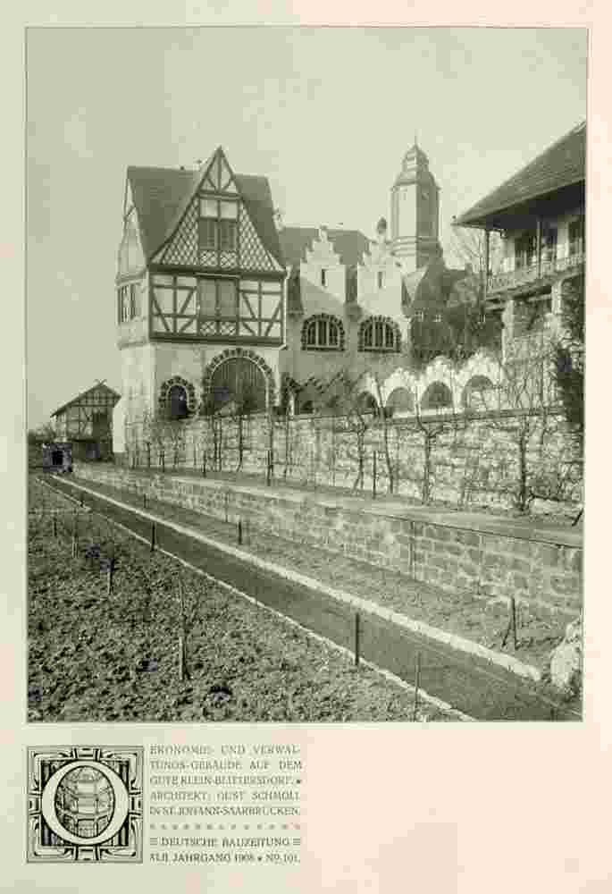 Kleinblittersdorf. Ortsgebäude, 1908