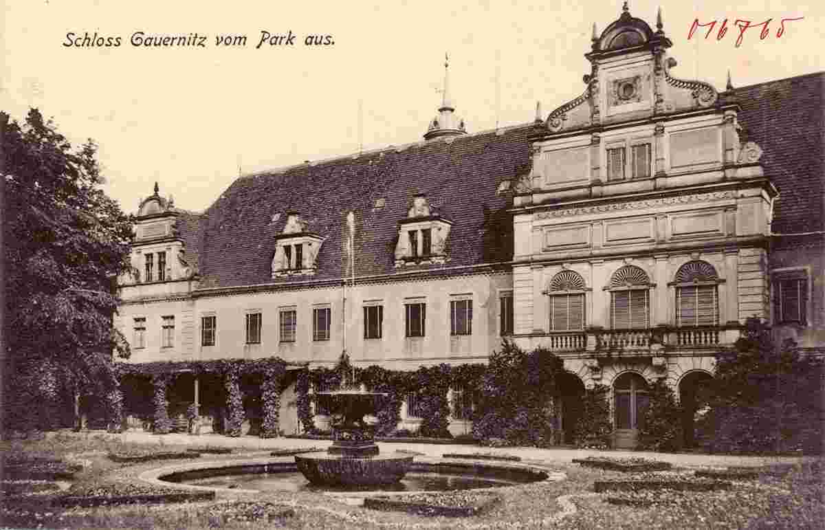 Klipphausen. Gauernitz - Schloss und bunnen, 1913