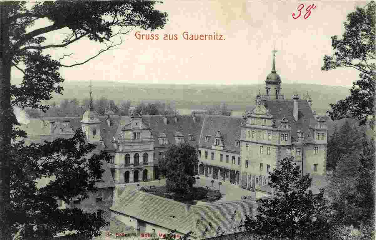 Klipphausen. Gauernitz - Schloß, Hof, 1897