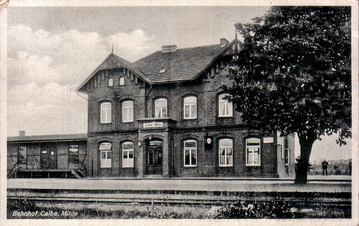 Kalbe (Milde). Bahnhof, zwischen 1920 und 1930
