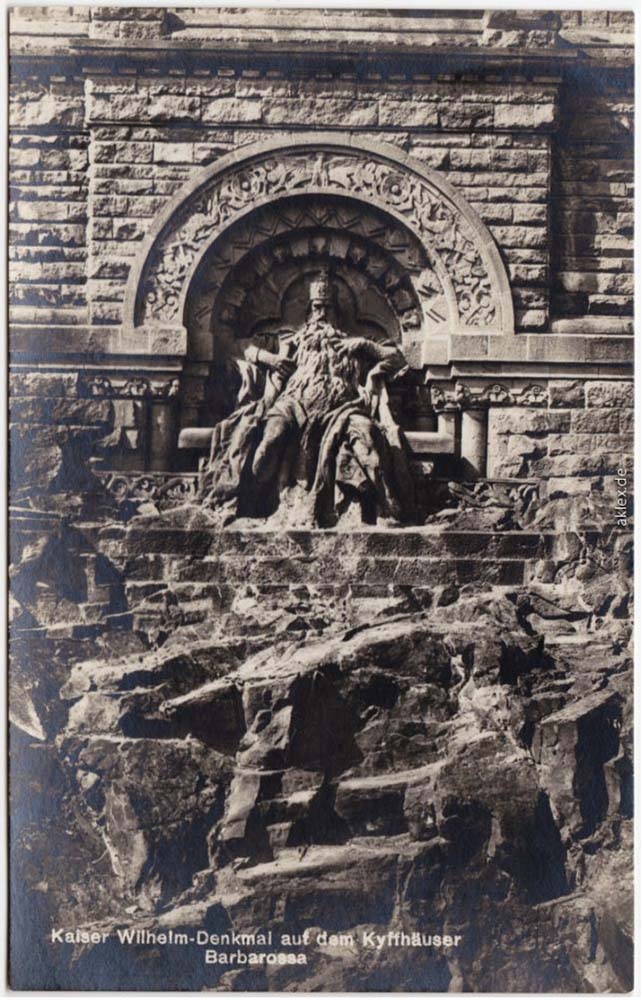 Kelbra (Kyffhäuser). Kaiser Friedrich I Barbarossa Denkmal am Kyffhäusergebirge, 1928