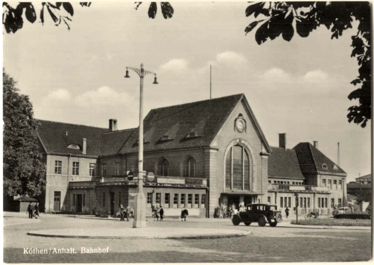 Köthen (Anhalt). Bahnhof, 1956
