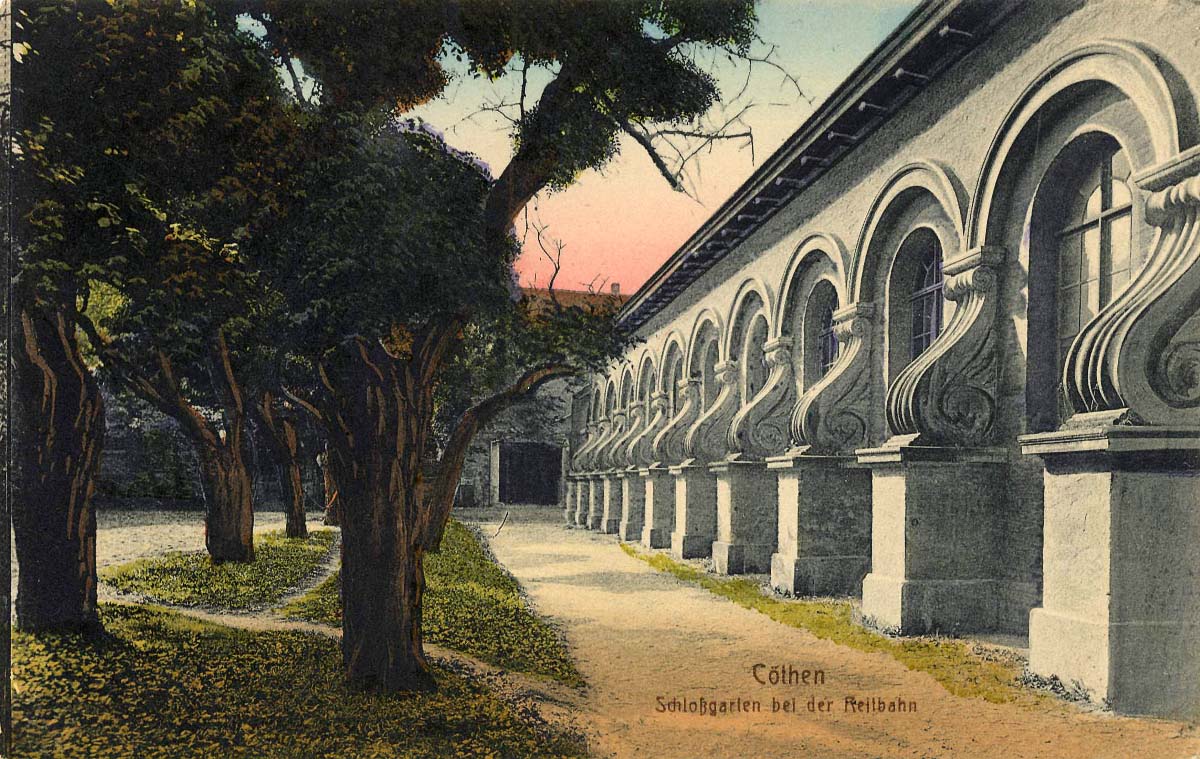 Köthen. Schlossgarten bei der Reitbahn, 1915